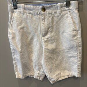 Janie and Jack boys white linen cotton shorts - Size 10